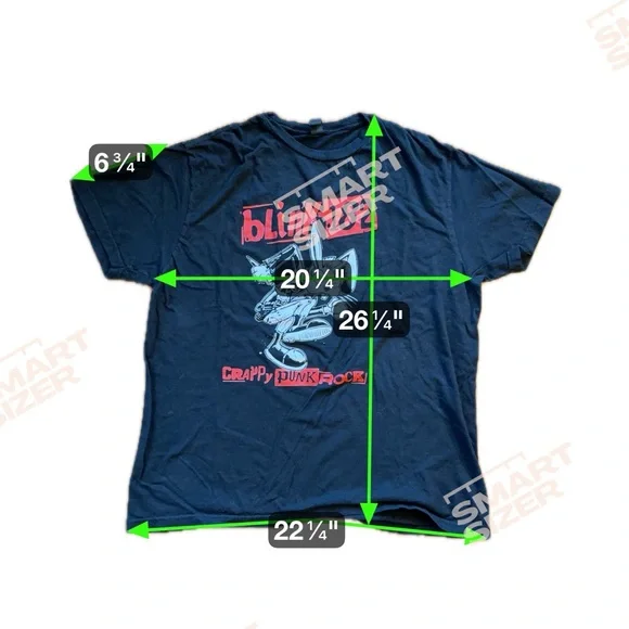 Blink-182 Crappy Punk Rock Logo Black Graphic Band Tee Men’s Unisex Size Large - Picture 4 of 4
